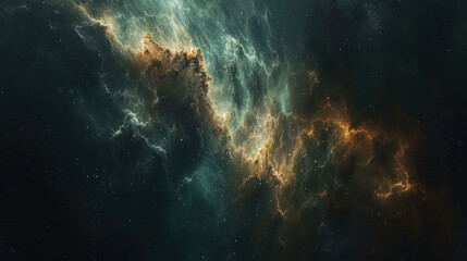 A breathtaking space nebula, with a beautiful interplay of light and darkness, captures the wonder of the cosmos.