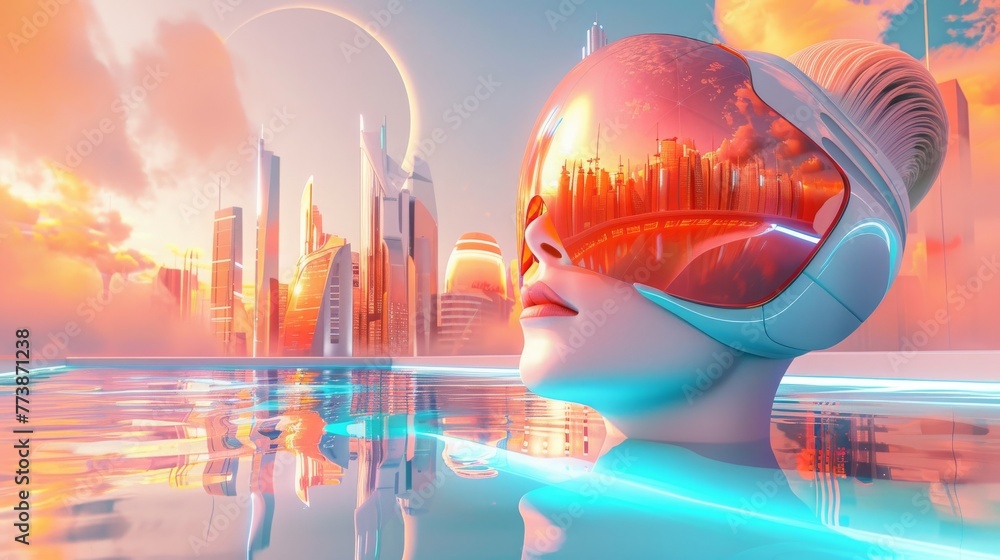 Canvas Prints Future city concept