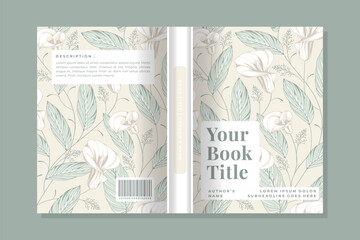 Naklejka na ściany i meble book cover floral design 22