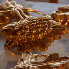 Gilded products. Real gold. The art of gilding. Handmade and professional art