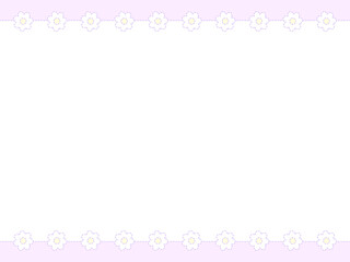 4:3 ステッチフラワーフレーム♪PNG