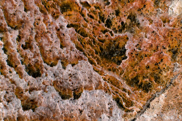 Texture of natural brown stone. Geodesy rocky texture