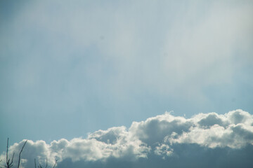 Cloudy sky background. texture of clouds and blue sky. Photo of the real sky