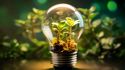 Money in the light bulb, sustainable investment growth
