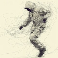 Depict a ball fake with the defender left grasping at air amidst a flurry of motion and deception