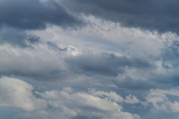 a photo of a cloudy sky. Sky background. natural clouds.