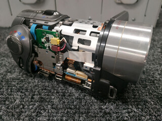 disassembled camcorder.