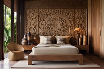 Exotic Bali Bedroom Concepts: Textured Fabrics & Natural Elements Harmony