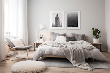 Minimalist Scandinavian Bedroom Decor: Clean Lines & Neutral Palette Elegance