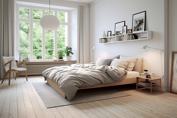 Scandi Minimalist Bedroom Design: Light Colors, Cozy Simplicity Inspiration