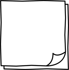 sticky note outline