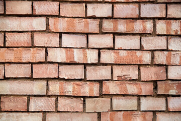 Texture of an old brick wall. Vintage background.