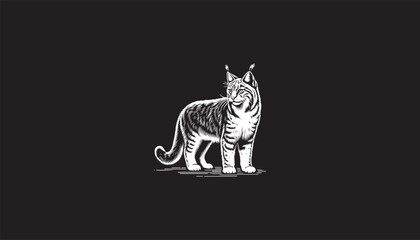 Bobcat, wildcat, bobcat design, cat design logo 