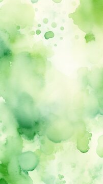 Green light watercolor abstract background