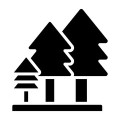 Forest glyph icon