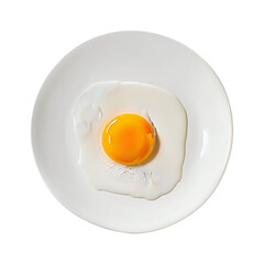 A minimalist sketch of an egg cracked open, its yolk forming a golden sun against a stark white plate, symbolizing the dawn of creativity, isolated on transparent background