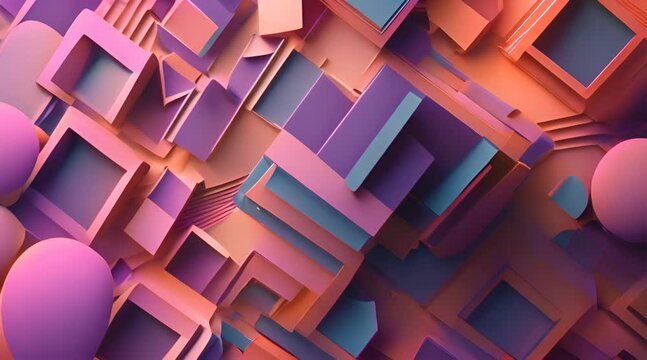 Abstract 3d rendering of cracked surface Animated cgi background design with broken shape Wall destruction slow motion video alpha matte