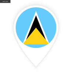 Saint Lucia marker flag icon isolated on white background.