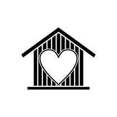 Birdhouse icon vector. Feeder illustration sign. Bird symbol or logo.