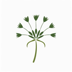 Creative logo design of dandelion, AI generative. Minimalist concept with organic feel.
