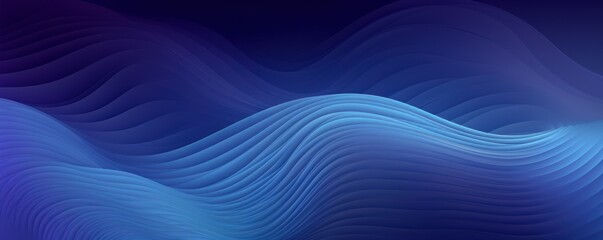 Indigo gradient wave pattern background with noise texture and soft surface gritty halftone art