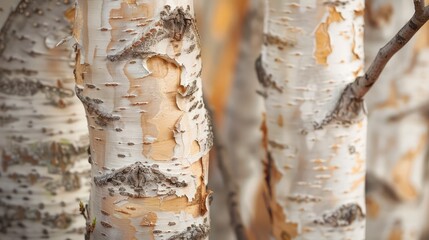 Light-colored birch wood showing its unique streaks and knots.