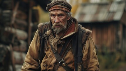Obraz premium Ageless Strength: Portrait of an Active Elderly Man Embracing Vitality and Resilience