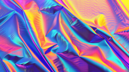 Colorful liquid metal, retro backdrop, Generative AI.
