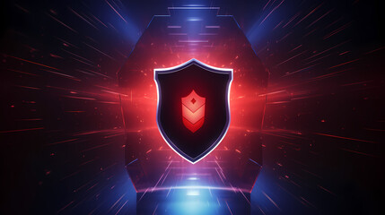Abstract cyber security shield