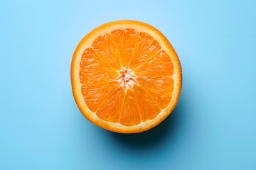 Beautifully arranged oranges, pastel background, close-up top view