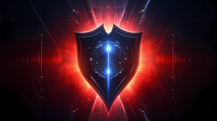 Abstract cyber security shield