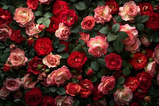 Beautiful colorful roses, symbol of love, background image