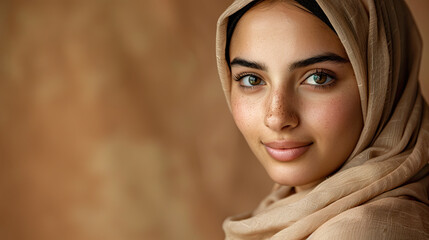 portrait of a woman with hijab, 