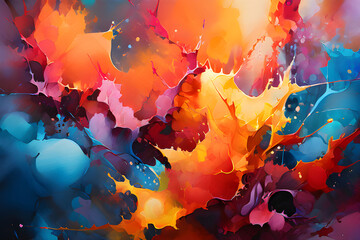 Obraz premium Abstract colorful painting background
