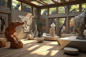 3D Art Sculpture Garden: Contemporary Living Room Gallery Ideas
