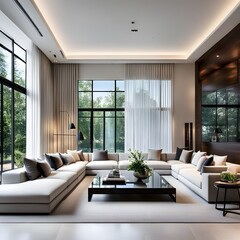 beautiful modern living room design by a architect in a house