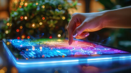 Business hands working on digital table and laptop analyzing network online data and economic growth graph chart, Business innovation technology concept.