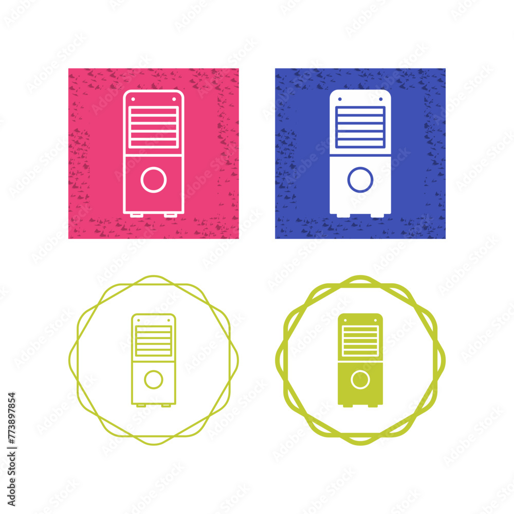 Poster air dehumidifier vector icon