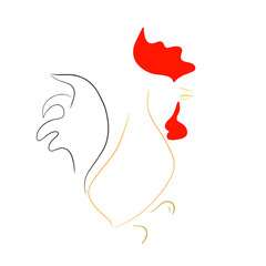 Symbol, logo.  Cock