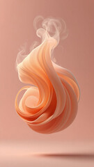 Vertical abstract texture peach fuzz color background with peach fuzz color smoke. Minimalist style, monochrome
