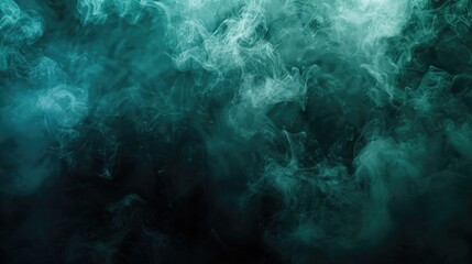 Abstract Background Green. Fantasy Night Sky with Shiny Green Steam Cloud Texture