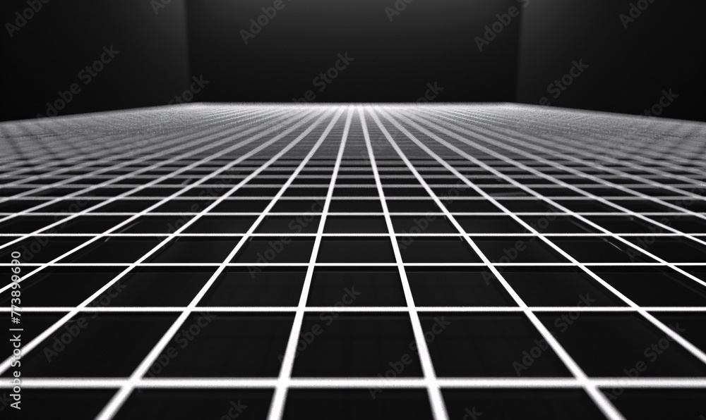 Aufkleber the grid of the future a black and white photography of a modern pattern generative ai