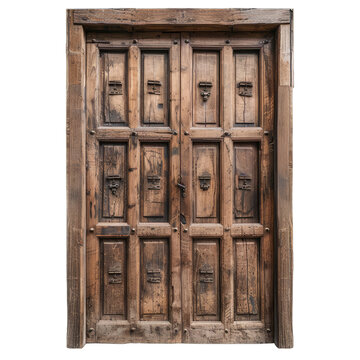recommend clip art: old wooden door png isolated on white background