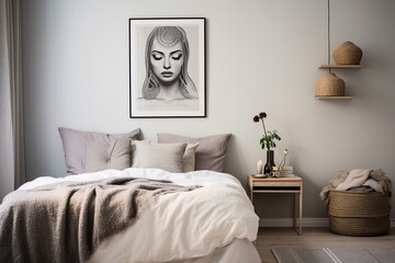 Wall Art Wonders: Cozy Scandinavian Bedroom Inspirations with Personal Touches