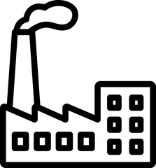 Oil Factory Line Icon