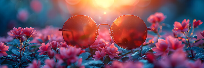 The world through rose-colored glasses,
Sweet Meadows at Sunset
 - obrazy, fototapety, plakaty