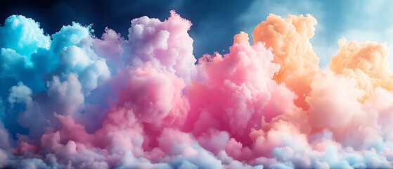An abstract colorful smoke background