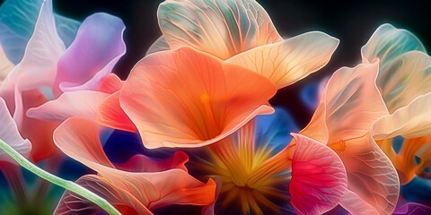 Wonder biologicals science impossible flowers bouquet colorful design wallpaper and background 