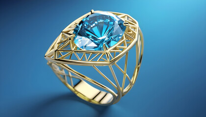 Wedding ring polygonal wireframe silhouette of jewelry 7