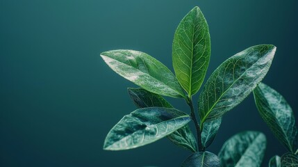 closeup nature view of leaf background. Flat lay, dark nature concept, tropical leaf.
